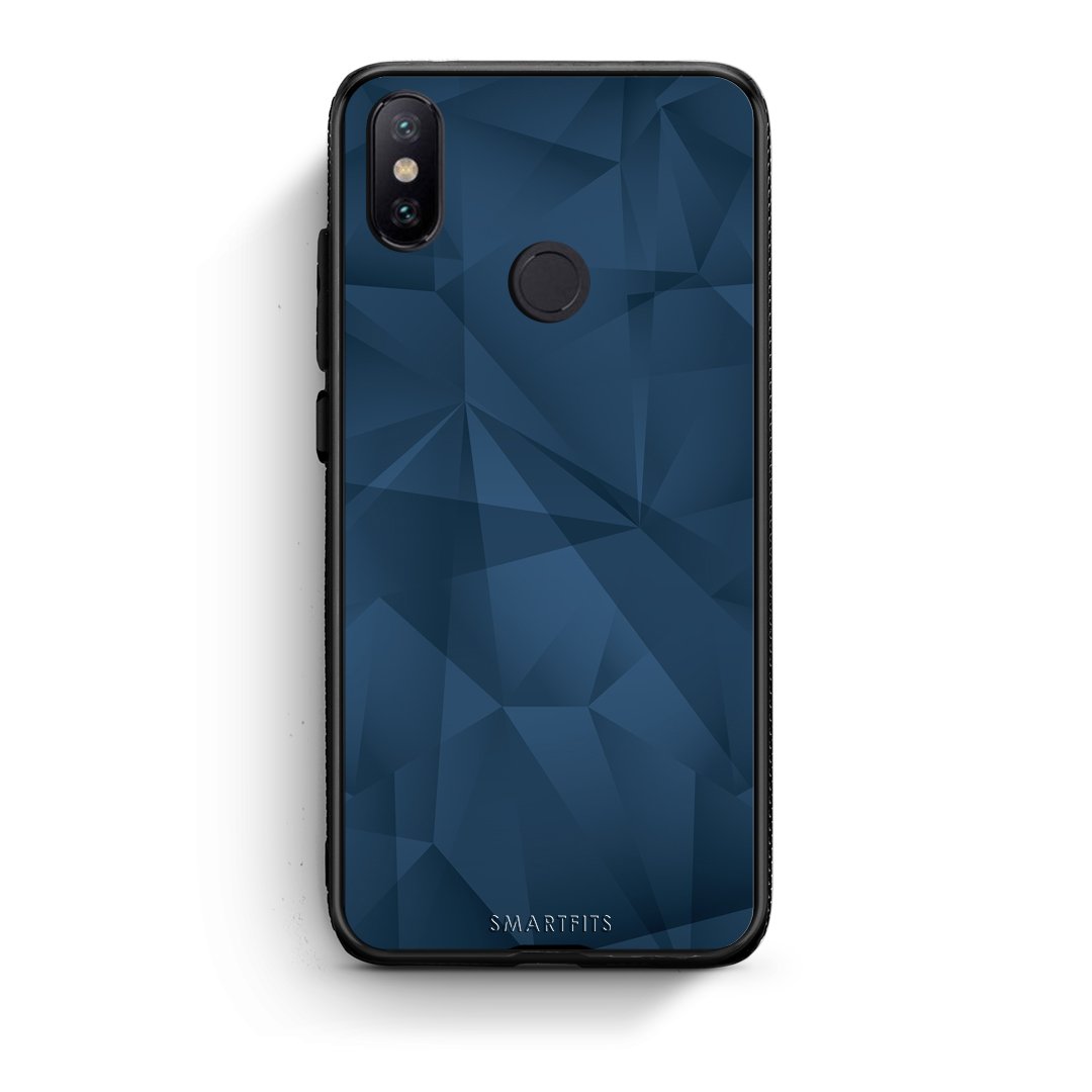 39 - Xiaomi Mi A2  Blue Abstract Geometric case, cover, bumper