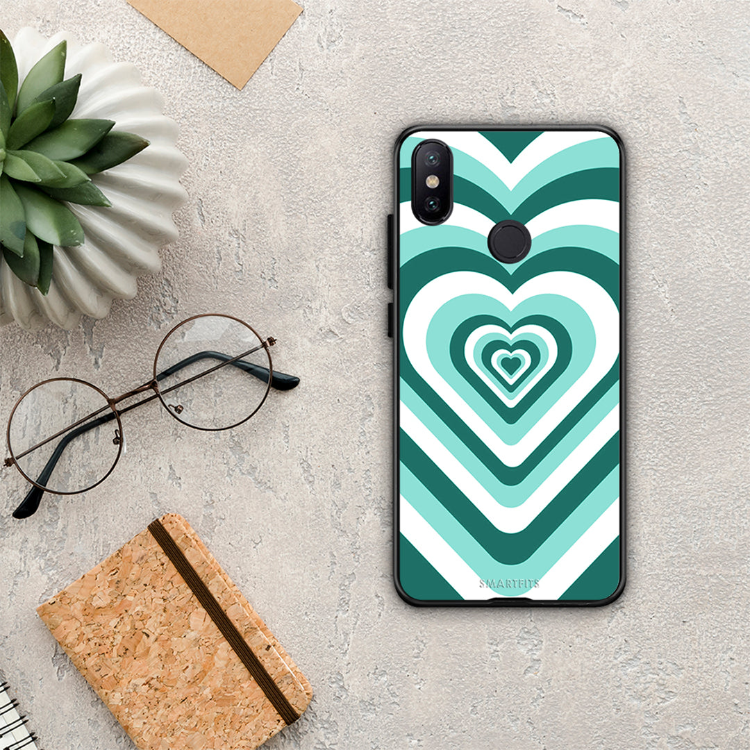 Green Hearts - Xiaomi Mi A2 case