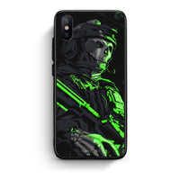 Thumbnail for Xiaomi Mi A2 Green Soldier Θήκη Αγίου Βαλεντίνου από τη Smartfits με σχέδιο στο πίσω μέρος και μαύρο περίβλημα | Smartphone case with colorful back and black bezels by Smartfits