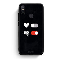 Thumbnail for Xiaomi Mi A2 Heart Vs Brain Θήκη Αγίου Βαλεντίνου από τη Smartfits με σχέδιο στο πίσω μέρος και μαύρο περίβλημα | Smartphone case with colorful back and black bezels by Smartfits