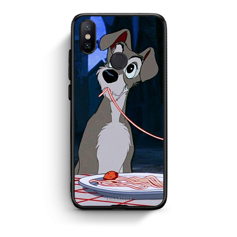 Xiaomi Mi A2 Lady And Tramp 1 Θήκη Αγίου Βαλεντίνου από τη Smartfits με σχέδιο στο πίσω μέρος και μαύρο περίβλημα | Smartphone case with colorful back and black bezels by Smartfits