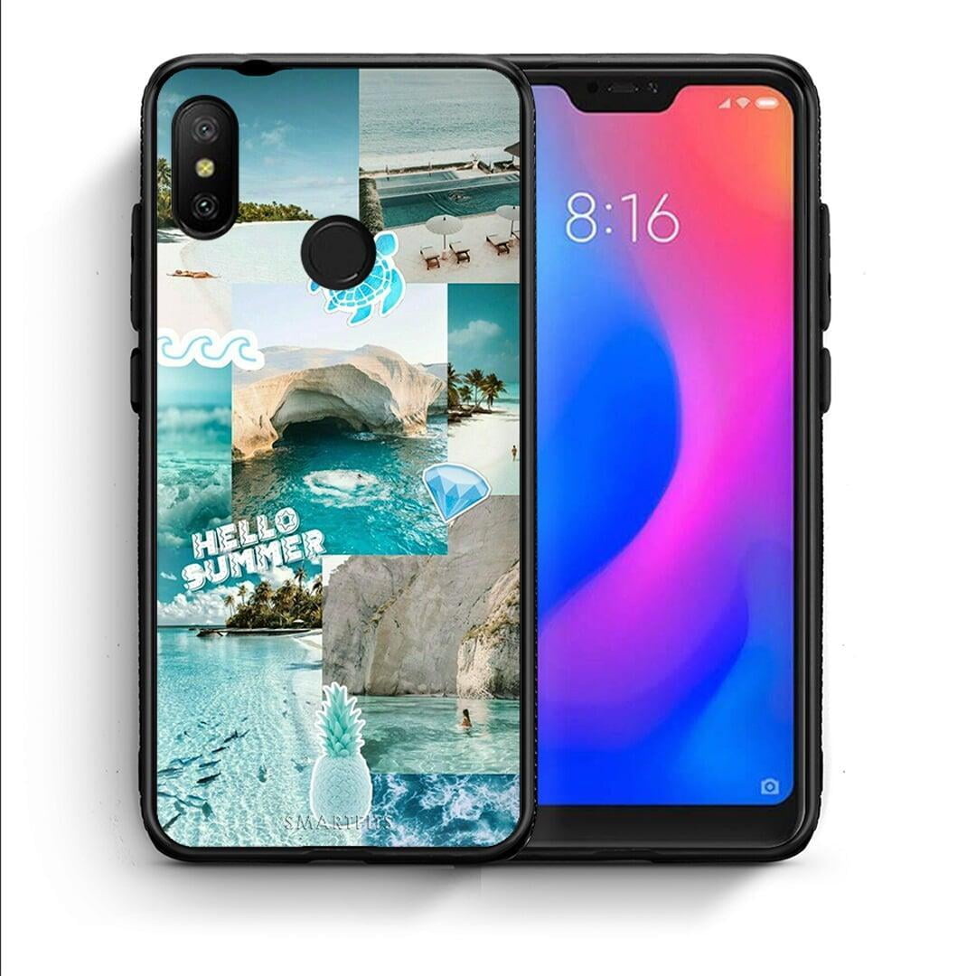 Θήκη Xiaomi Mi A2 Lite Aesthetic Summer από τη Smartfits με σχέδιο στο πίσω μέρος και μαύρο περίβλημα | Xiaomi Mi A2 Lite Aesthetic Summer case with colorful back and black bezels