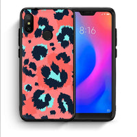 Thumbnail for Θήκη Xiaomi Mi A2 Lite Pink Leopard Animal από τη Smartfits με σχέδιο στο πίσω μέρος και μαύρο περίβλημα | Xiaomi Mi A2 Lite Pink Leopard Animal case with colorful back and black bezels