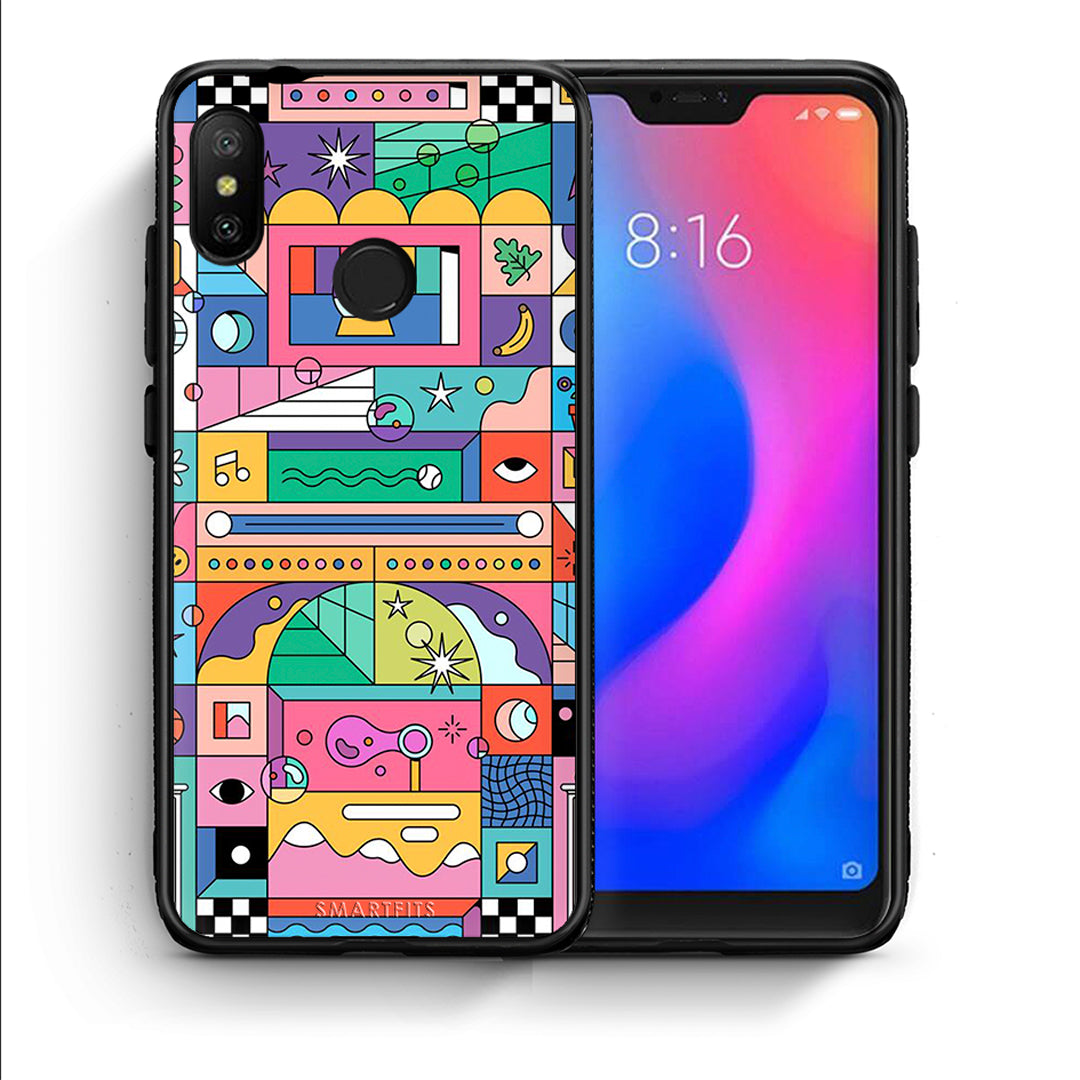 Θήκη Xiaomi Mi A2 Lite Bubbles Soap από τη Smartfits με σχέδιο στο πίσω μέρος και μαύρο περίβλημα | Xiaomi Mi A2 Lite Bubbles Soap case with colorful back and black bezels