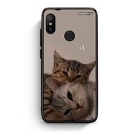 Thumbnail for Xiaomi Mi A2 Lite Cats In Love Θήκη από τη Smartfits με σχέδιο στο πίσω μέρος και μαύρο περίβλημα | Smartphone case with colorful back and black bezels by Smartfits