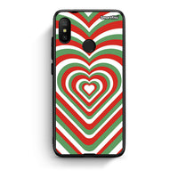 Thumbnail for Xiaomi Mi A2 Lite Christmas Hearts θήκη από τη Smartfits με σχέδιο στο πίσω μέρος και μαύρο περίβλημα | Smartphone case with colorful back and black bezels by Smartfits