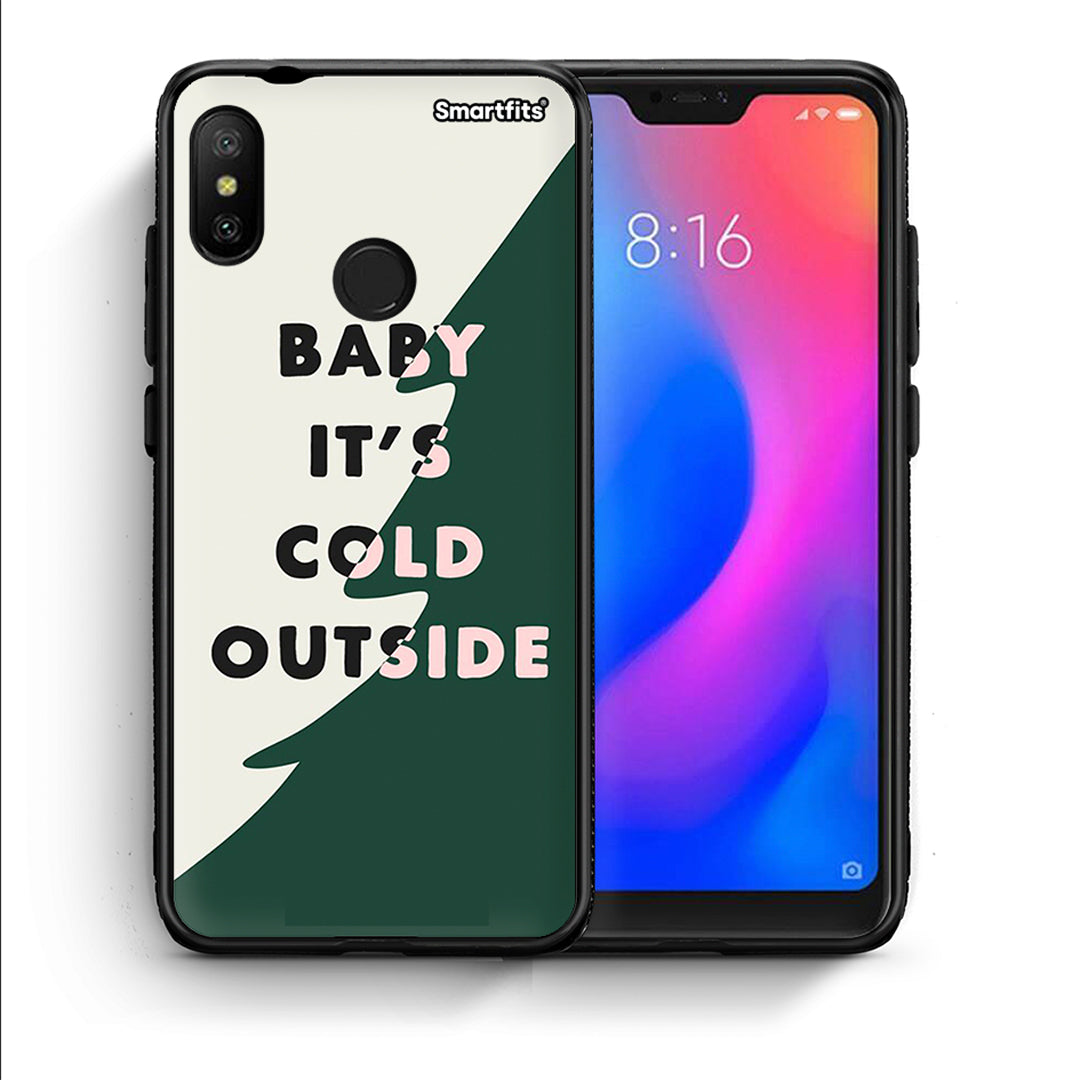 Θήκη Xiaomi Mi A2 Lite Cold Outside από τη Smartfits με σχέδιο στο πίσω μέρος και μαύρο περίβλημα | Xiaomi Mi A2 Lite Cold Outside case with colorful back and black bezels