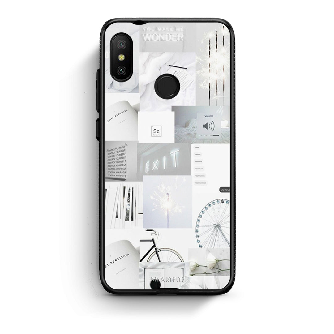 Xiaomi Mi A2 Lite Collage Make Me Wonder Θήκη Αγίου Βαλεντίνου από τη Smartfits με σχέδιο στο πίσω μέρος και μαύρο περίβλημα | Smartphone case with colorful back and black bezels by Smartfits