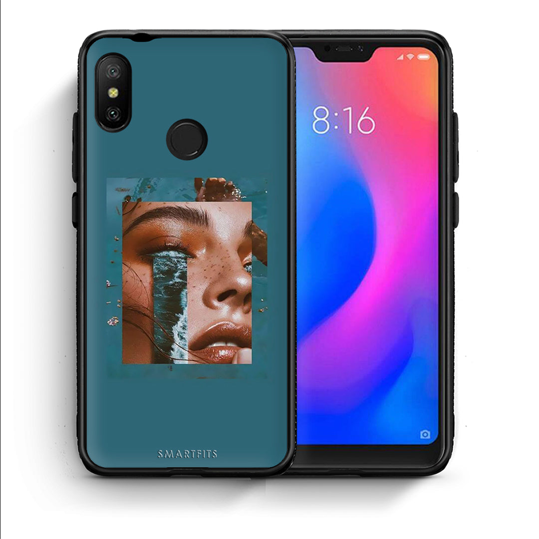 Θήκη Xiaomi Mi A2 Lite Cry An Ocean από τη Smartfits με σχέδιο στο πίσω μέρος και μαύρο περίβλημα | Xiaomi Mi A2 Lite Cry An Ocean case with colorful back and black bezels