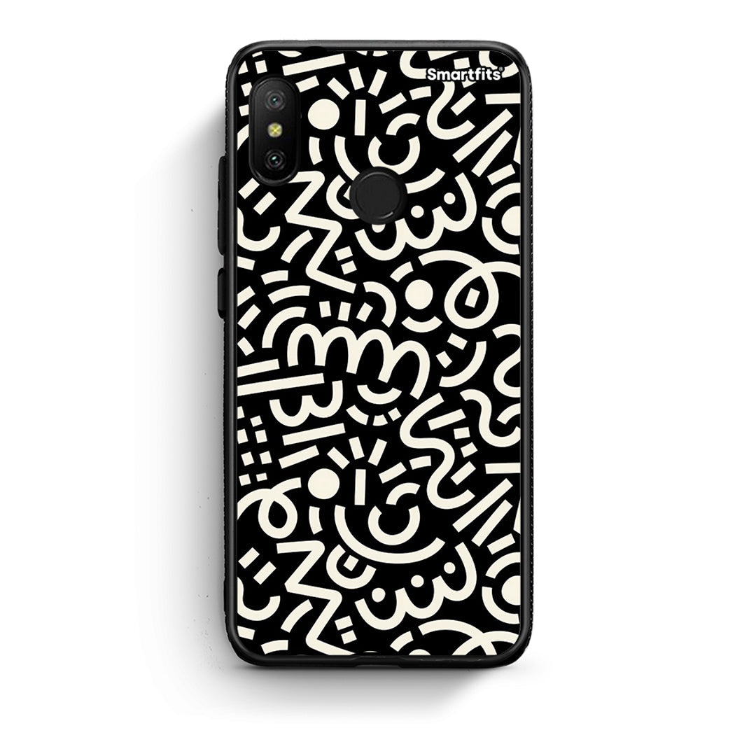 Xiaomi Mi A2 Lite Doodle Art Θήκη από τη Smartfits με σχέδιο στο πίσω μέρος και μαύρο περίβλημα | Smartphone case with colorful back and black bezels by Smartfits