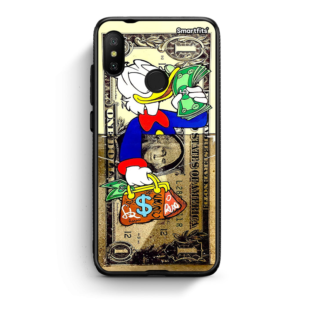 Xiaomi Mi A2 Lite Duck Money Θήκη από τη Smartfits με σχέδιο στο πίσω μέρος και μαύρο περίβλημα | Smartphone case with colorful back and black bezels by Smartfits