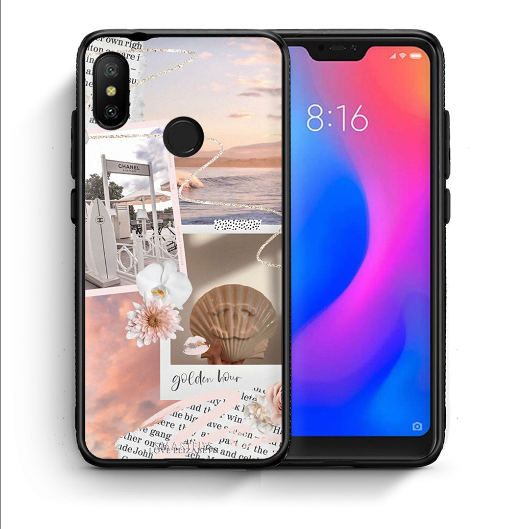 Θήκη Αγίου Βαλεντίνου Xiaomi Mi A2 Lite Golden Hour από τη Smartfits με σχέδιο στο πίσω μέρος και μαύρο περίβλημα | Xiaomi Mi A2 Lite Golden Hour case with colorful back and black bezels