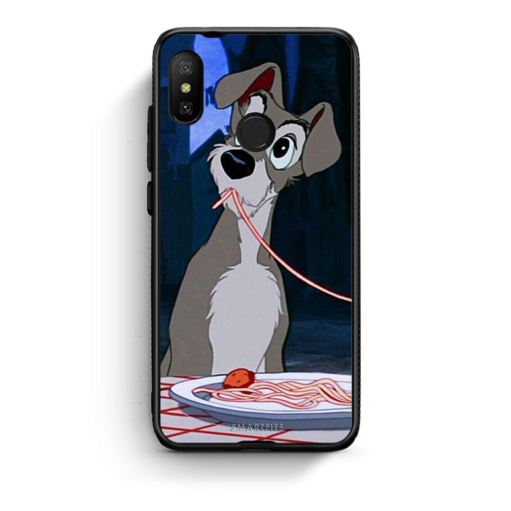 Xiaomi Mi A2 Lite Lady And Tramp 1 Θήκη Αγίου Βαλεντίνου από τη Smartfits με σχέδιο στο πίσω μέρος και μαύρο περίβλημα | Smartphone case with colorful back and black bezels by Smartfits