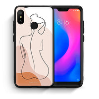 Thumbnail for Θήκη Xiaomi Mi A2 Lite LineArt Woman από τη Smartfits με σχέδιο στο πίσω μέρος και μαύρο περίβλημα | Xiaomi Mi A2 Lite LineArt Woman case with colorful back and black bezels