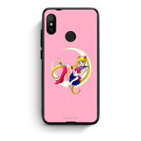 Thumbnail for Xiaomi Mi A2 Lite Moon Girl θήκη από τη Smartfits με σχέδιο στο πίσω μέρος και μαύρο περίβλημα | Smartphone case with colorful back and black bezels by Smartfits