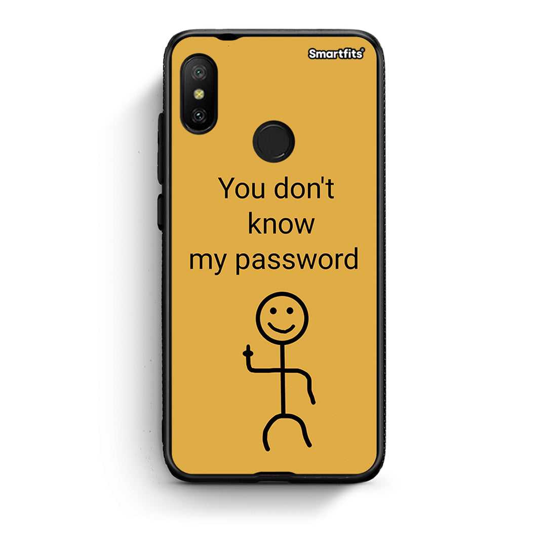 Xiaomi Mi A2 Lite My Password Θήκη από τη Smartfits με σχέδιο στο πίσω μέρος και μαύρο περίβλημα | Smartphone case with colorful back and black bezels by Smartfits