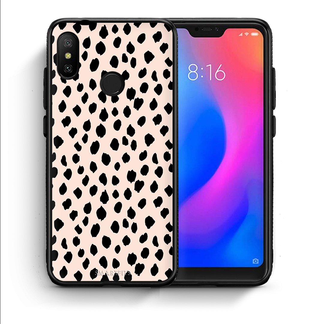 Θήκη Xiaomi Mi A2 Lite New Polka Dots από τη Smartfits με σχέδιο στο πίσω μέρος και μαύρο περίβλημα | Xiaomi Mi A2 Lite New Polka Dots case with colorful back and black bezels