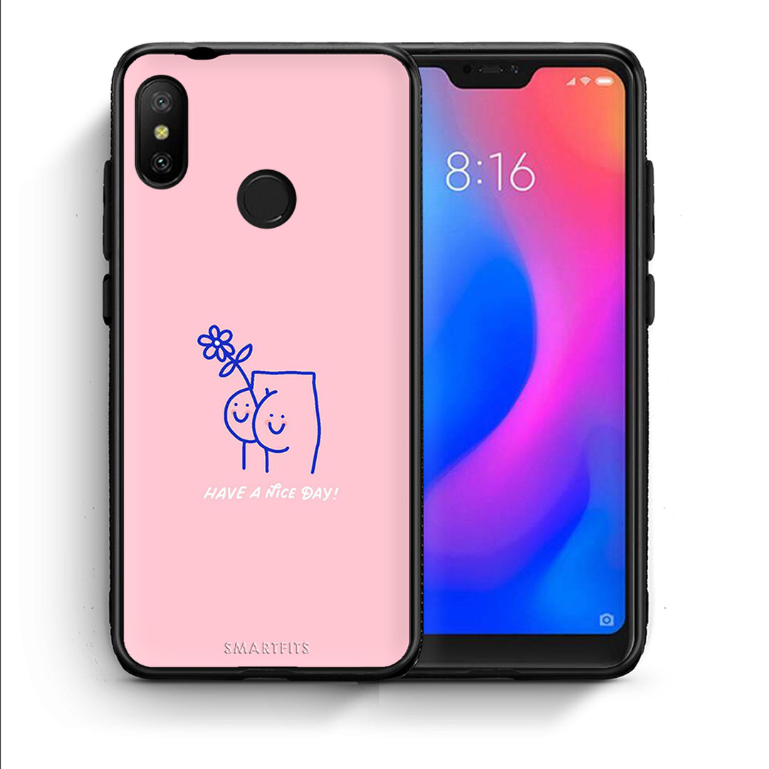 Θήκη Xiaomi Mi A2 Lite Nice Day από τη Smartfits με σχέδιο στο πίσω μέρος και μαύρο περίβλημα | Xiaomi Mi A2 Lite Nice Day case with colorful back and black bezels