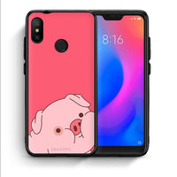 Thumbnail for Θήκη Αγίου Βαλεντίνου Xiaomi Mi A2 Lite Pig Love 1 από τη Smartfits με σχέδιο στο πίσω μέρος και μαύρο περίβλημα | Xiaomi Mi A2 Lite Pig Love 1 case with colorful back and black bezels