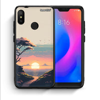 Thumbnail for Θήκη Xiaomi Mi A2 Lite Pixel Sunset από τη Smartfits με σχέδιο στο πίσω μέρος και μαύρο περίβλημα | Xiaomi Mi A2 Lite Pixel Sunset case with colorful back and black bezels