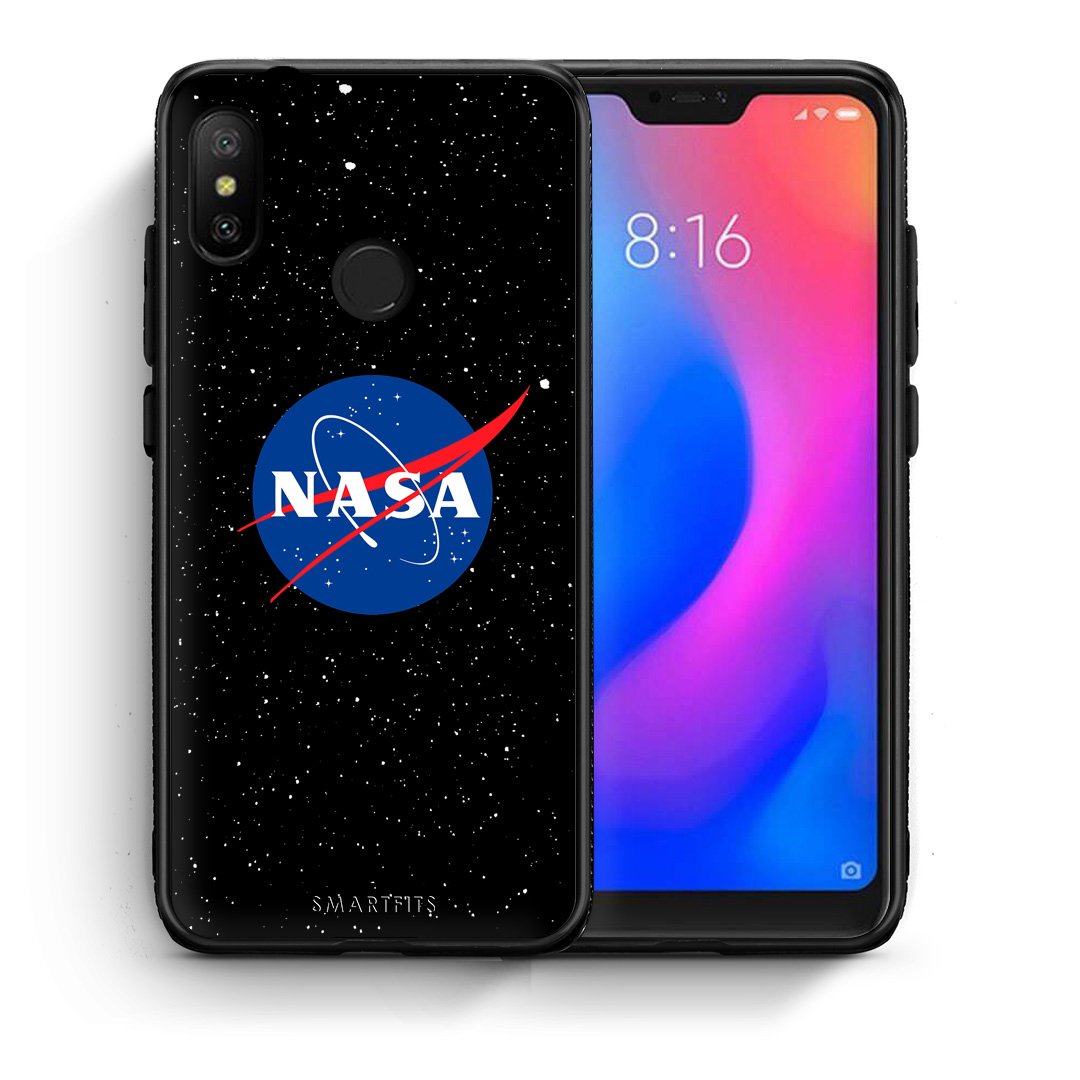 Θήκη Xiaomi Mi A2 Lite NASA PopArt από τη Smartfits με σχέδιο στο πίσω μέρος και μαύρο περίβλημα | Xiaomi Mi A2 Lite NASA PopArt case with colorful back and black bezels