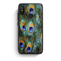 Thumbnail for Xiaomi Mi A2 Lite Real Peacock Feathers θήκη από τη Smartfits με σχέδιο στο πίσω μέρος και μαύρο περίβλημα | Smartphone case with colorful back and black bezels by Smartfits