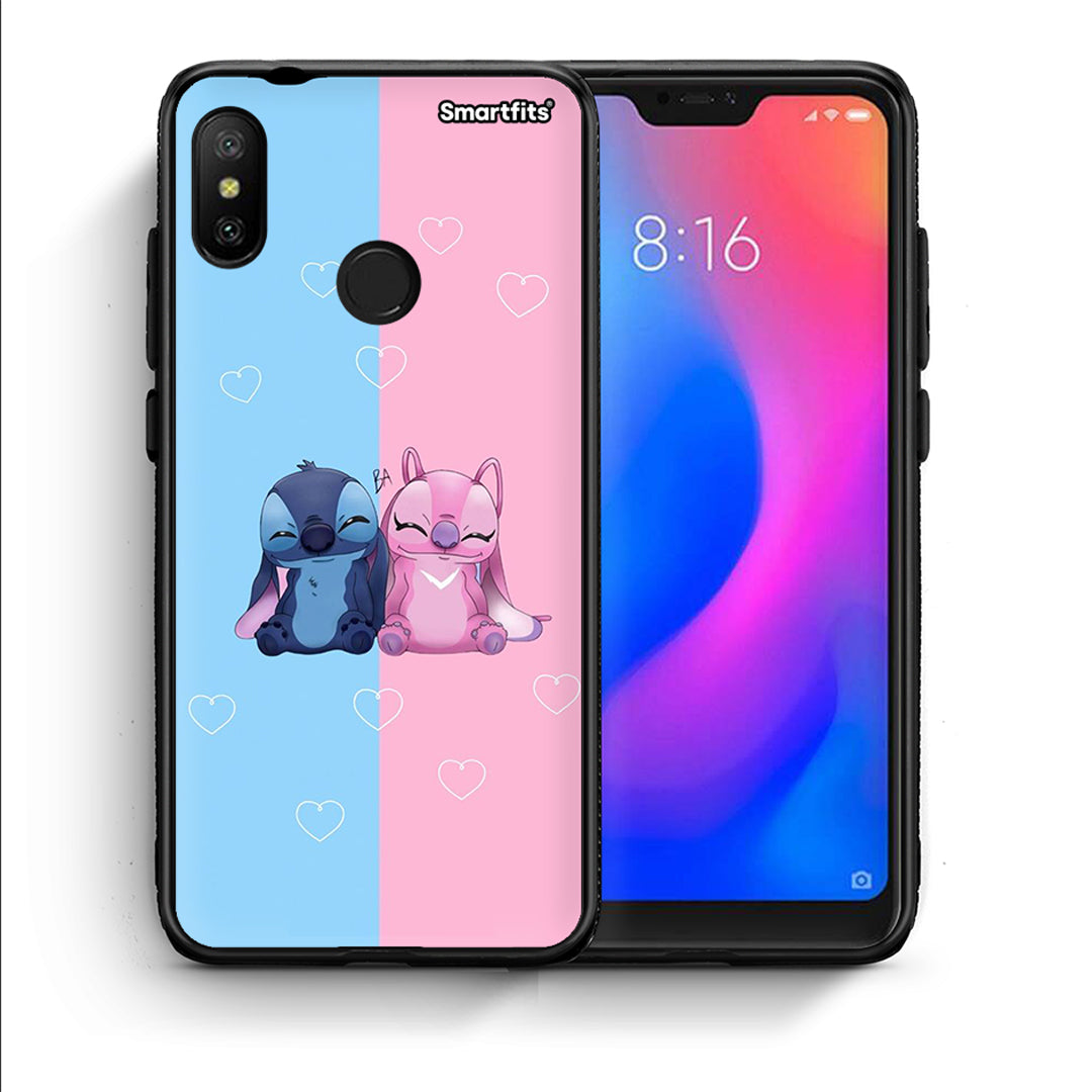 Θήκη Xiaomi Mi A2 Lite Stitch And Angel από τη Smartfits με σχέδιο στο πίσω μέρος και μαύρο περίβλημα | Xiaomi Mi A2 Lite Stitch And Angel case with colorful back and black bezels