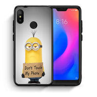 Thumbnail for Θήκη Xiaomi Mi A2 Lite Minion Text από τη Smartfits με σχέδιο στο πίσω μέρος και μαύρο περίβλημα | Xiaomi Mi A2 Lite Minion Text case with colorful back and black bezels
