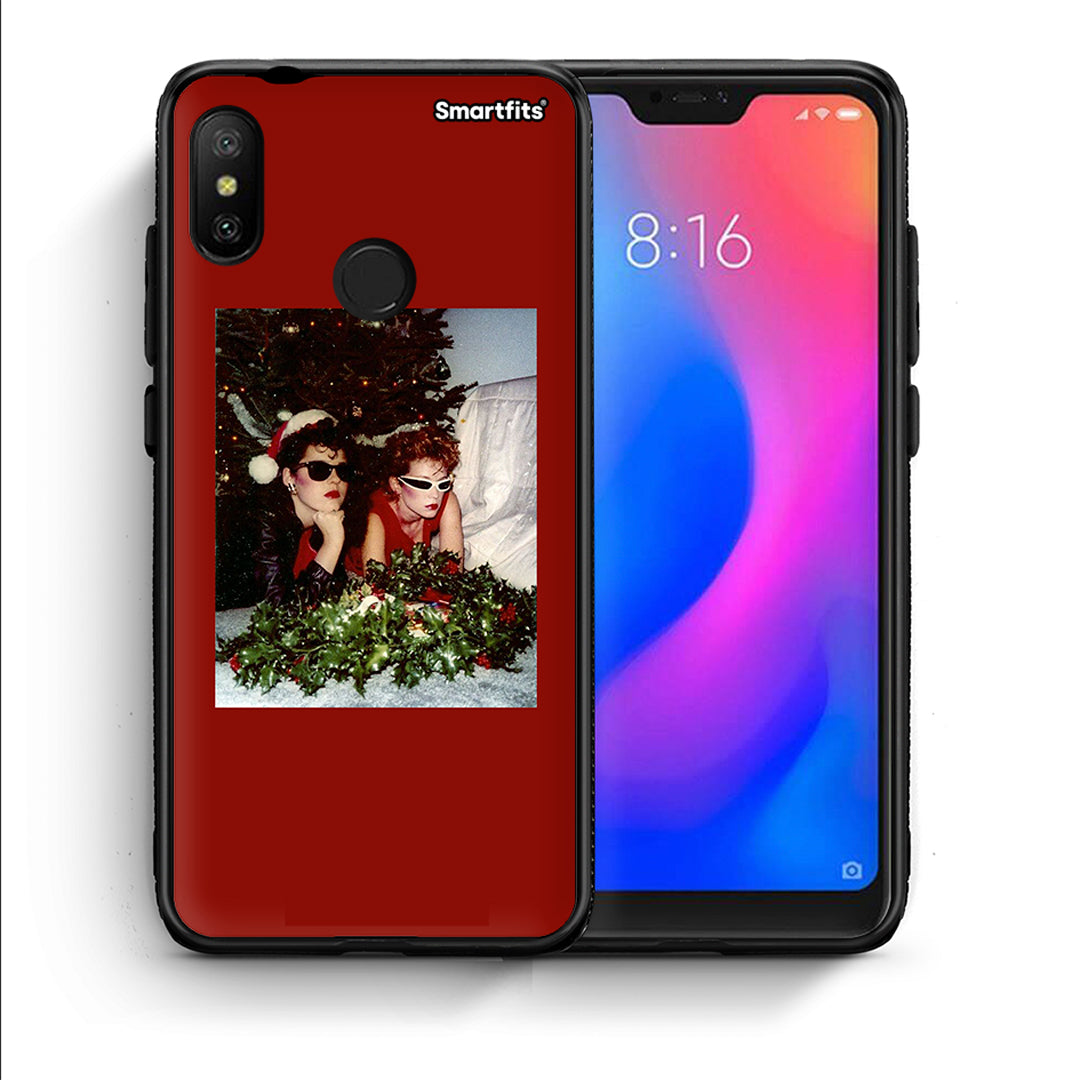 Θήκη Xiaomi Mi A2 Lite Waiting For Xmas από τη Smartfits με σχέδιο στο πίσω μέρος και μαύρο περίβλημα | Xiaomi Mi A2 Lite Waiting For Xmas case with colorful back and black bezels