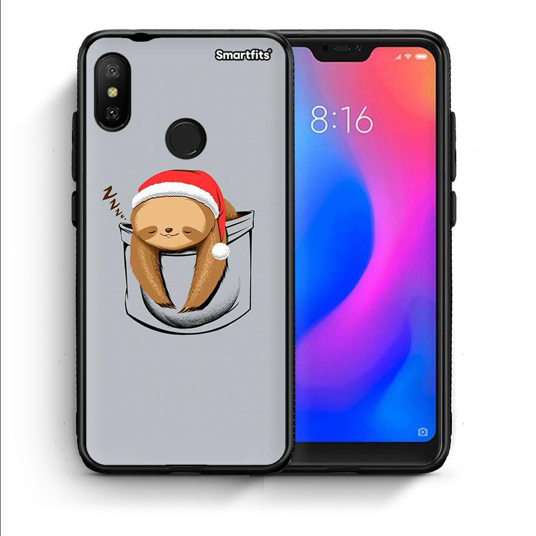 Θήκη Xiaomi Mi A2 Lite Xmas Zzzz από τη Smartfits με σχέδιο στο πίσω μέρος και μαύρο περίβλημα | Xiaomi Mi A2 Lite Xmas Zzzz case with colorful back and black bezels