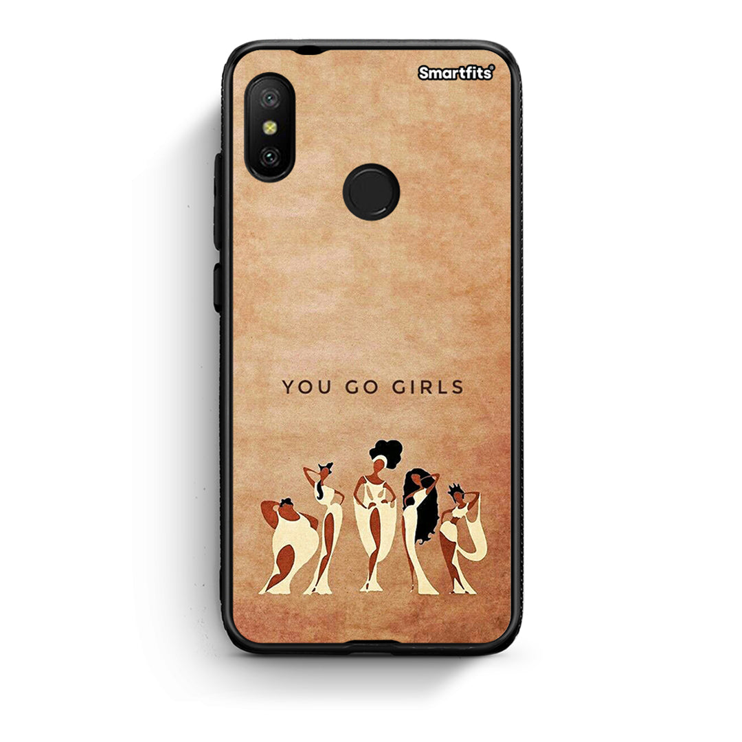 Xiaomi Mi A2 Lite You Go Girl θήκη από τη Smartfits με σχέδιο στο πίσω μέρος και μαύρο περίβλημα | Smartphone case with colorful back and black bezels by Smartfits