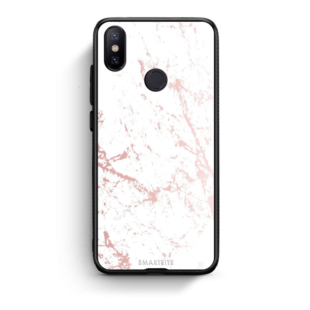 116 - Xiaomi Mi A2  Pink Splash Marble case, cover, bumper