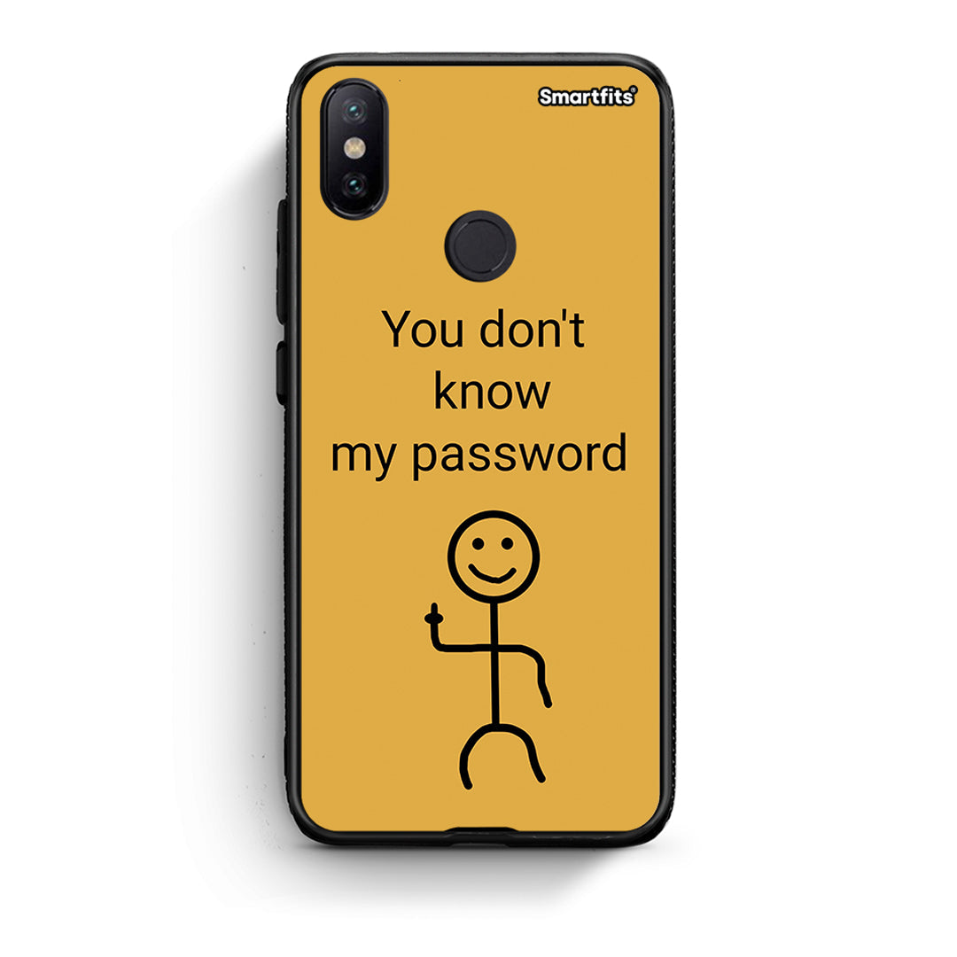 Xiaomi Mi A2 My Password Θήκη από τη Smartfits με σχέδιο στο πίσω μέρος και μαύρο περίβλημα | Smartphone case with colorful back and black bezels by Smartfits