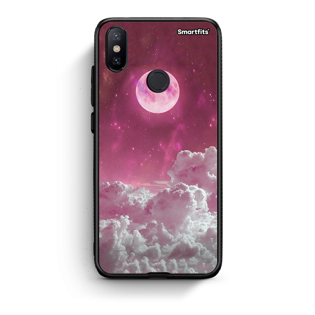 Xiaomi Mi A2 Pink Moon Θήκη από τη Smartfits με σχέδιο στο πίσω μέρος και μαύρο περίβλημα | Smartphone case with colorful back and black bezels by Smartfits