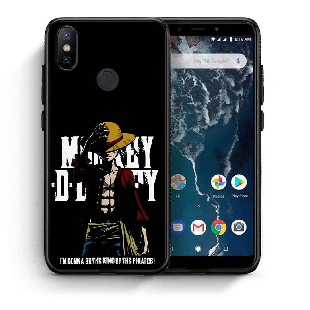 Θήκη Xiaomi Mi A2 Pirate King από τη Smartfits με σχέδιο στο πίσω μέρος και μαύρο περίβλημα | Xiaomi Mi A2 Pirate King case with colorful back and black bezels