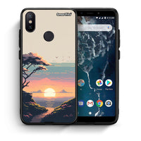 Thumbnail for Θήκη Xiaomi Mi A2 Pixel Sunset από τη Smartfits με σχέδιο στο πίσω μέρος και μαύρο περίβλημα | Xiaomi Mi A2 Pixel Sunset case with colorful back and black bezels