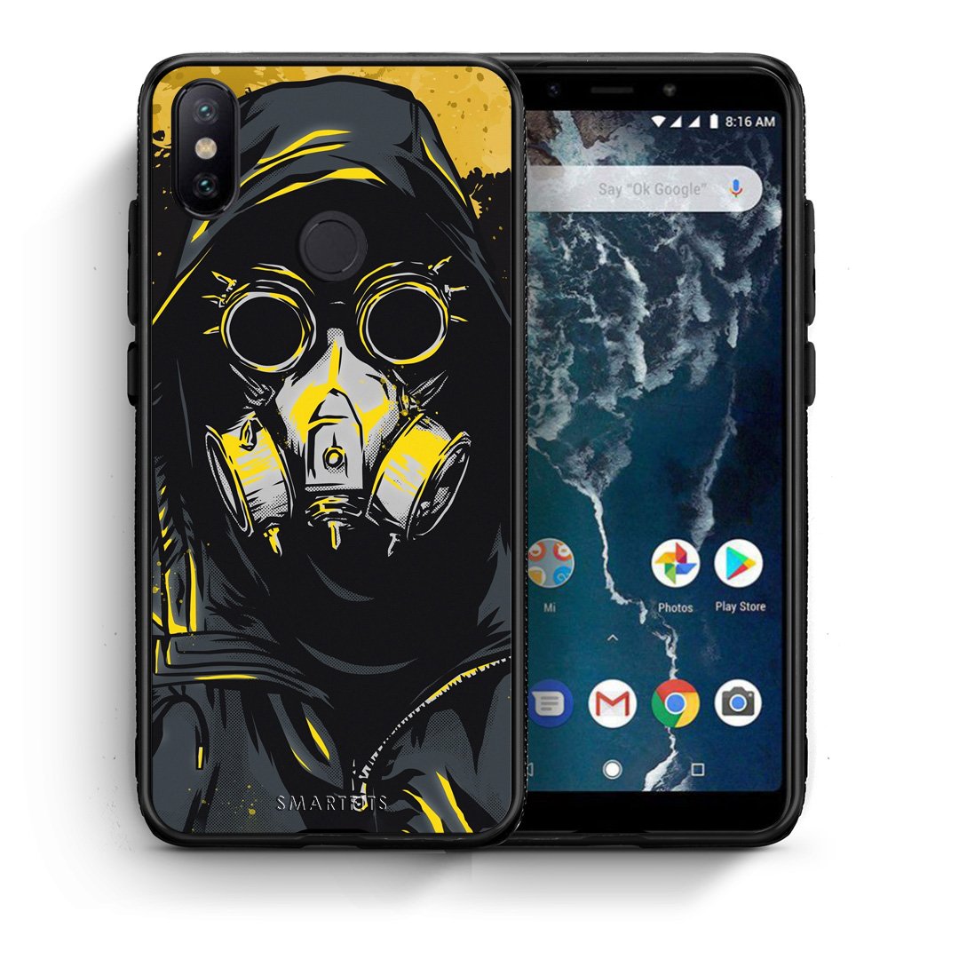 Θήκη Xiaomi Mi A2 Mask PopArt από τη Smartfits με σχέδιο στο πίσω μέρος και μαύρο περίβλημα | Xiaomi Mi A2 Mask PopArt case with colorful back and black bezels