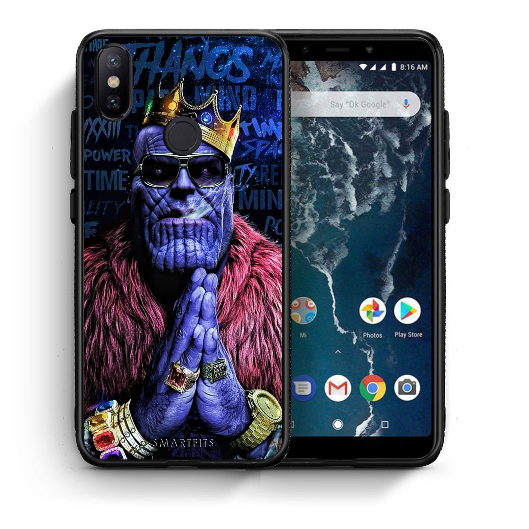 Θήκη Xiaomi Mi A2 Thanos PopArt από τη Smartfits με σχέδιο στο πίσω μέρος και μαύρο περίβλημα | Xiaomi Mi A2 Thanos PopArt case with colorful back and black bezels