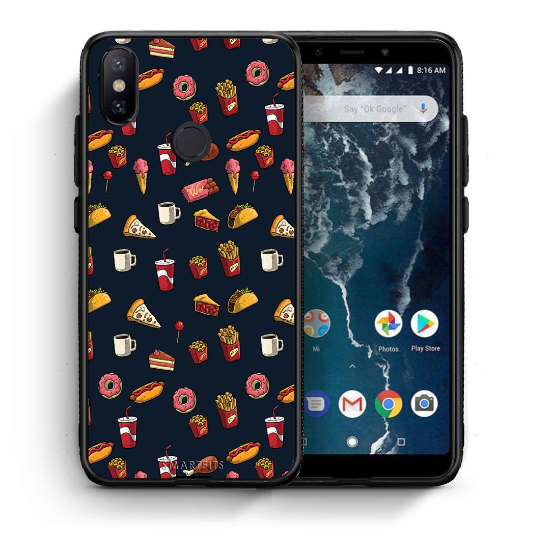 Θήκη Xiaomi Mi A2 Hungry Random από τη Smartfits με σχέδιο στο πίσω μέρος και μαύρο περίβλημα | Xiaomi Mi A2 Hungry Random case with colorful back and black bezels