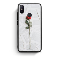 Thumbnail for Xiaomi Mi A2 Red Rose θήκη από τη Smartfits με σχέδιο στο πίσω μέρος και μαύρο περίβλημα | Smartphone case with colorful back and black bezels by Smartfits