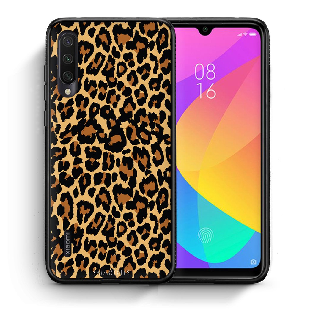 Θήκη Xiaomi Mi A3 Leopard Animal από τη Smartfits με σχέδιο στο πίσω μέρος και μαύρο περίβλημα | Xiaomi Mi A3 Leopard Animal case with colorful back and black bezels