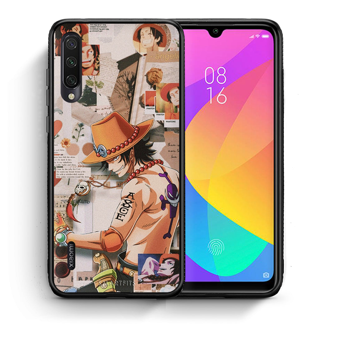 Θήκη Xiaomi Mi A3 Anime Collage από τη Smartfits με σχέδιο στο πίσω μέρος και μαύρο περίβλημα | Xiaomi Mi A3 Anime Collage case with colorful back and black bezels