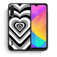 Thumbnail for Θήκη Xiaomi Mi A3 Black Hearts από τη Smartfits με σχέδιο στο πίσω μέρος και μαύρο περίβλημα | Xiaomi Mi A3 Black Hearts case with colorful back and black bezels