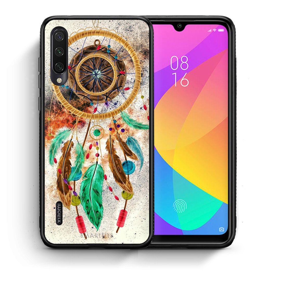 Θήκη Xiaomi Mi A3 DreamCatcher Boho από τη Smartfits με σχέδιο στο πίσω μέρος και μαύρο περίβλημα | Xiaomi Mi A3 DreamCatcher Boho case with colorful back and black bezels