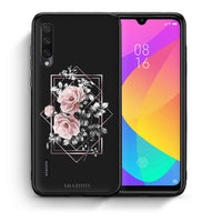 Thumbnail for Θήκη Xiaomi Mi A3 Frame Flower από τη Smartfits με σχέδιο στο πίσω μέρος και μαύρο περίβλημα | Xiaomi Mi A3 Frame Flower case with colorful back and black bezels