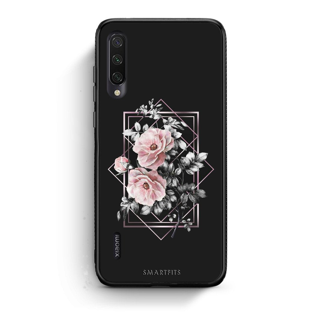 4 - Xiaomi Mi A3 Frame Flower case, cover, bumper