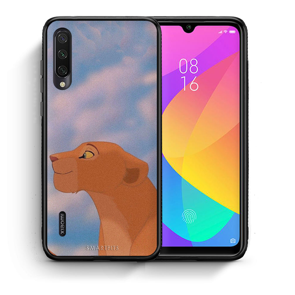 Θήκη Αγίου Βαλεντίνου Xiaomi Mi A3 Lion Love 2 από τη Smartfits με σχέδιο στο πίσω μέρος και μαύρο περίβλημα | Xiaomi Mi A3 Lion Love 2 case with colorful back and black bezels