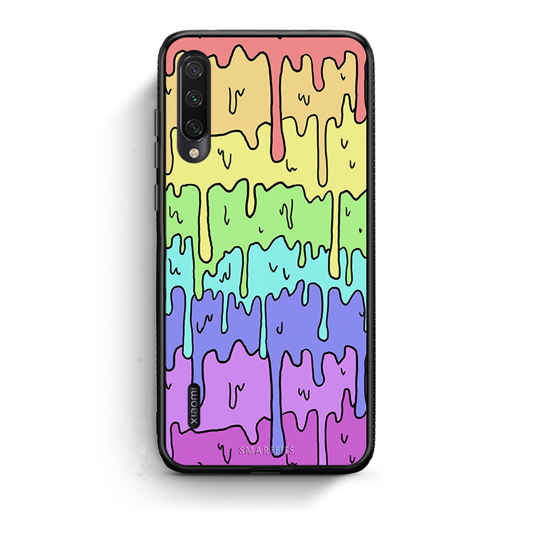 Xiaomi Mi A3 Melting Rainbow θήκη από τη Smartfits με σχέδιο στο πίσω μέρος και μαύρο περίβλημα | Smartphone case with colorful back and black bezels by Smartfits