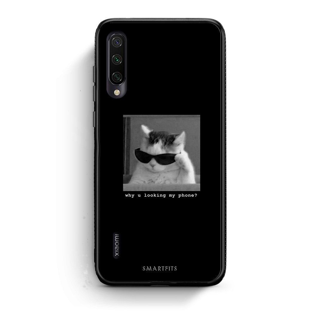 Xiaomi Mi A3 Meme Cat θήκη από τη Smartfits με σχέδιο στο πίσω μέρος και μαύρο περίβλημα | Smartphone case with colorful back and black bezels by Smartfits
