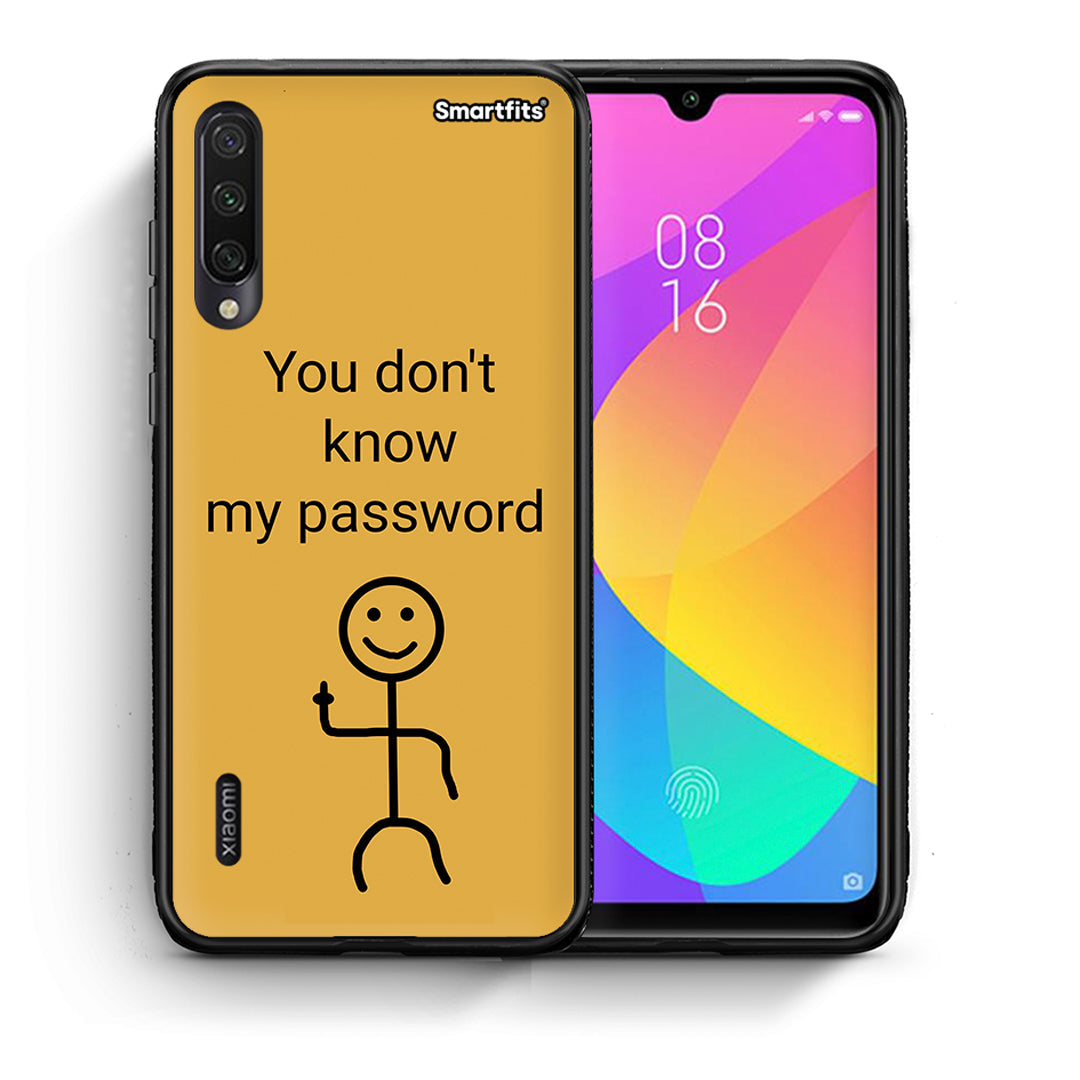 Θήκη Xiaomi Mi A3 My Password από τη Smartfits με σχέδιο στο πίσω μέρος και μαύρο περίβλημα | Xiaomi Mi A3 My Password case with colorful back and black bezels
